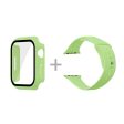 Apple Watch (45mm) silicone watch strap + cover with tempered glass - Light Green   Size: S   M For Cheap