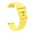 20mm Universal solid color silicone watch strap - Yellow For Sale