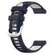 18mm Universal dual color cross strip silicone strap - Midnight Blue   Starlight on Sale