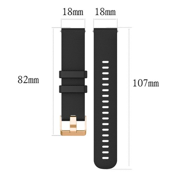 18mm Universal texture pattern silicone strap - Army Green Fashion