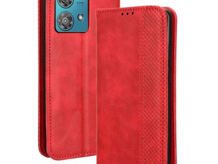 Bofink Vintage Motorola Edge 40 Neo  leather case - Red For Discount