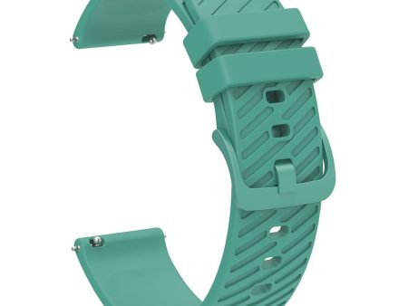 20mm Universal texture pattern silicone strap - Green Sale