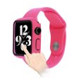 Apple Watch (41mm) cover with tempered glass + silicone watch strap - Rose Sale