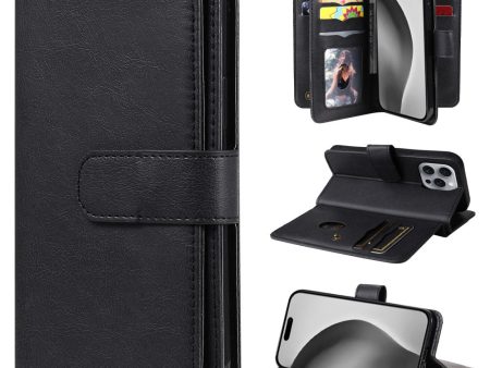 10-slot iPhone 16 Pro Max wallet case - Black Sale