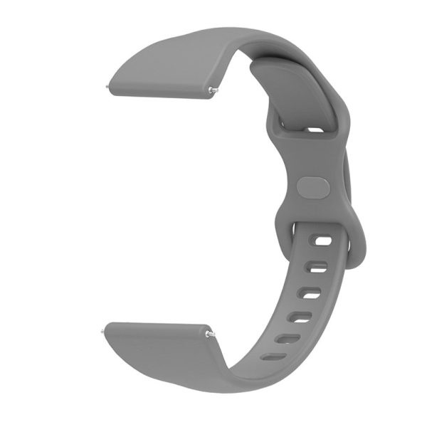 20mm Universal silicone 8 shaped buckle watch strap - Grey Fashion