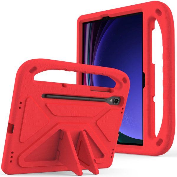 Red Tablet Cover with Kickstand and Hand Grip for Samsung Galaxy Tab S9 FE For Discount