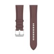 20mm Cowhide leather strap for Samsung   Garmin   Amazfit - Dark Brown Supply