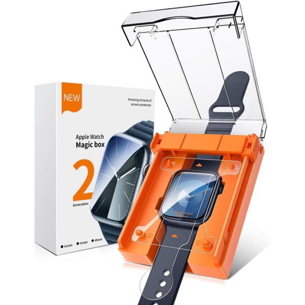 2-pack Apple Watch Ultra   Ultra 2 49mm Watch Screen Protector Pliable Composite Film with Auxiliary Tool Fashion