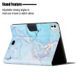 iPad Pro 11 (2024) Case Card Holder Stand Marble Pattern Tablet Leather Shell - Style E For Cheap