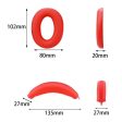 For Sony ULT WEAR WH-ULT900N Silicone Head Beam Sleeve + Headphone Earpad Covers Set - Red For Sale