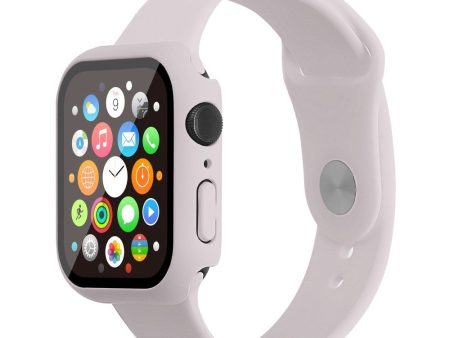 Apple Watch (45mm) silicone watch strap + cover with tempered glass - Lavender   Size: S   M For Sale