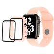 Apple Watch (41mm) cover with tempered glass + silicone watch strap - Light Pink Fashion