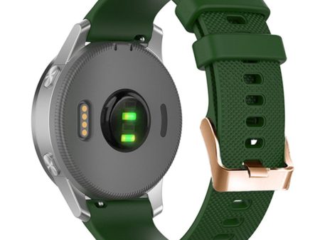 18mm Universal texture pattern silicone strap - Army Green Fashion