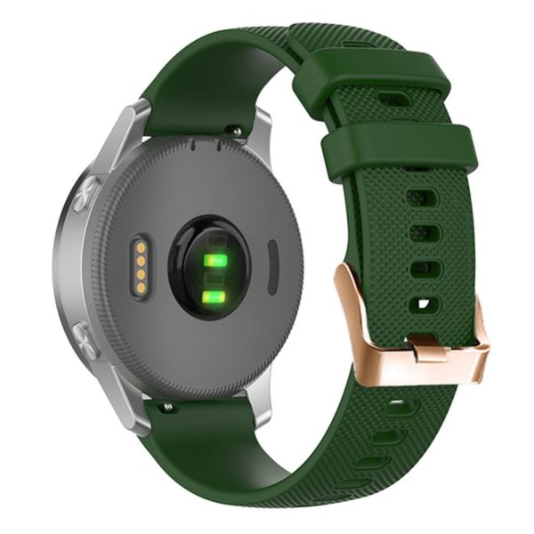 18mm Universal texture pattern silicone strap - Army Green Fashion