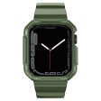 Apple Watch (41mm) carbon fiber style cover with watch strap - Dark Green Fashion