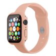 Apple Watch (45mm) silicone watch strap + cover with tempered glass - Pink   Size: S   M on Sale