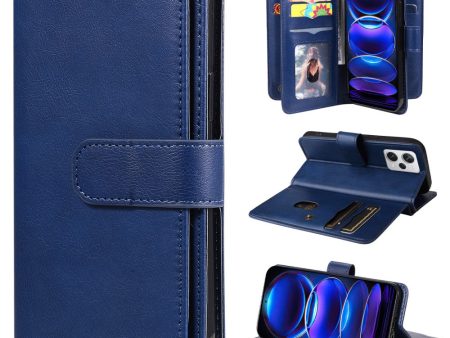 10-slot wallet case for Xiaomi Redmi Note 12 Pro Plus - Blue For Discount