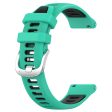 18mm Universal dual color cross strip silicone strap - Lake Blue   Black Online now