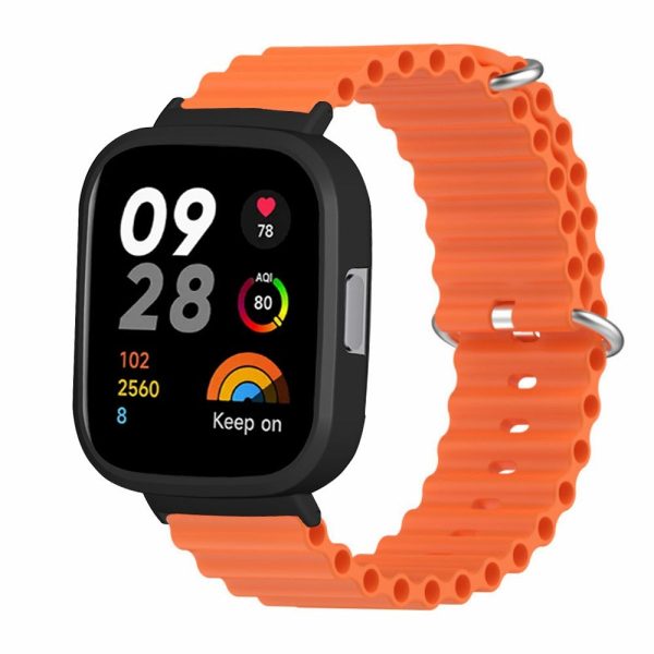 Xiaomi Redmi Watch 3 Sport Bands Ocean Flexible Watch Strap with Case - Orange For Discount