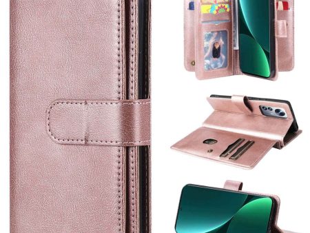 10-slot wallet case for Xiaomi 12 Pro - Rose Gold Online