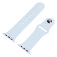 Apple Watch (41mm) cover with tempered glass + silicone watch strap - Baby Blue For Cheap