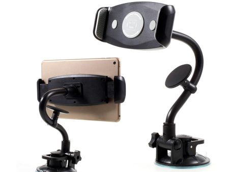 Universal car mount rotary goose-neck car mount holder - Black For Sale