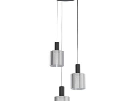 Gorosiba Pendant Light 3Lt in Black For Sale