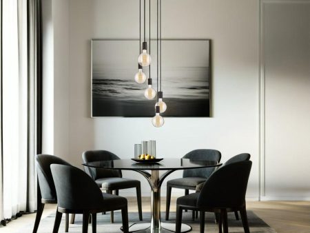 Pozueta Pendant Light 5Lt in Black Discount