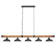 Oldbury 5Lt Pendant Light in Black and Brown Rustic For Discount