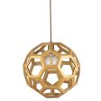 Banega Pendant Light Large in Wood or Black For Sale