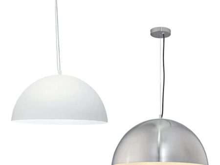 Olive Pendant Light in Brushed Chrome or White For Cheap