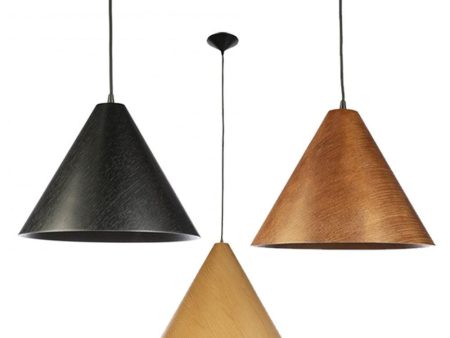 Borneo Pendant Light Large in Black, Walnut or Wood on Sale