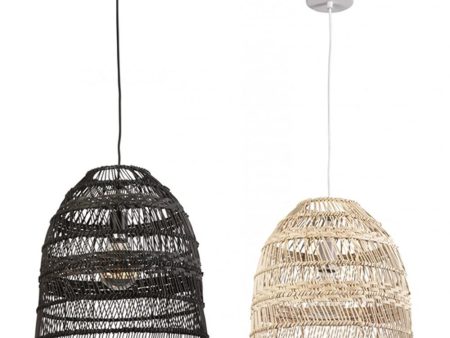 Lobok Pendant Light in Black or Natural For Sale