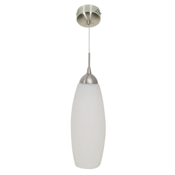 Long Glass LED Pendant Light in White Eurotech - SH258-OP-WH Supply