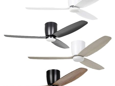 52  Seacliff DC Ceiling Fan with LED Light CCT 12w in White, Black, Gessami Oak or Light Walnut Hot on Sale