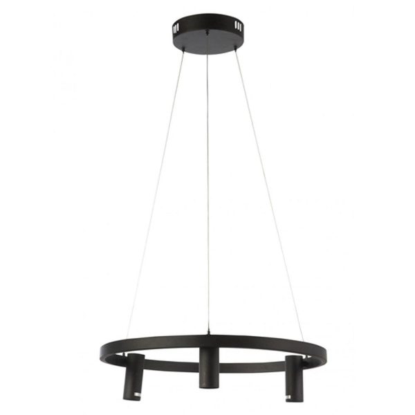 Mentera LED Pendant Light Round 3Lt 21w in Black Online now