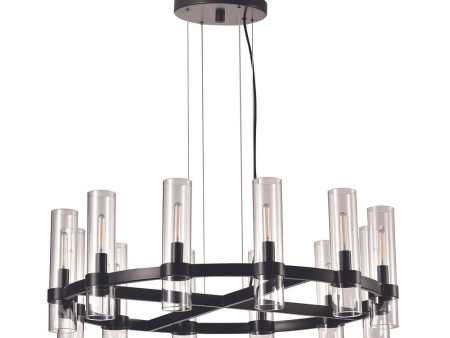 Cilla Pendant Light Round 12Lt in Ebony Eurotech - KP196R on Sale