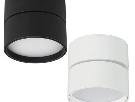 Surface Mounted LED Downlight 12w Black, White Tri-Colour Fashion