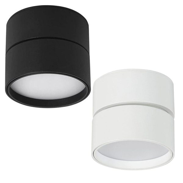 Surface Mounted LED Downlight 12w Black, White Tri-Colour Fashion