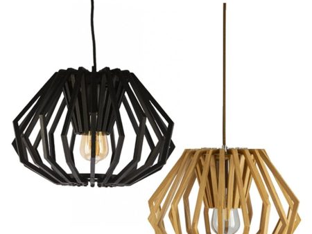 Ragusa Pendant Light Small in Black or Wood Online Hot Sale