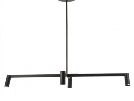 Mentera LED Pendant Light X-Bar 4Lt 28w in Black Supply